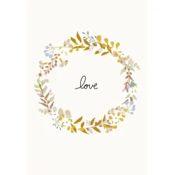 Hot Grande affiche couronne de fleurs Love Liv (60 x 40 cm) Affiche