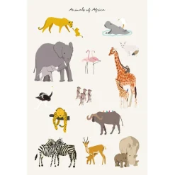 Mimi'lou Grande affiche savane Animals of Africa (60 x 40 cm)