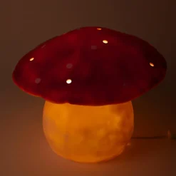 Outlet Grande lampe veilleuse champignon Brique Rouge Veilleuse Décorative