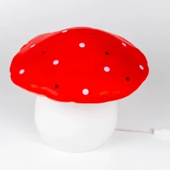 Sale Grande lampe veilleuse champignon Rouge Veilleuse Décorative