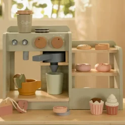 Hot Grande machine à café en bois FSC Dînette Et Aliments Factices