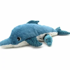 Discount Grande peluche Tofou le dauphin maman et bébé bleu (50 cm) Peluche Moyenne (20-59 Cm)