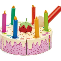 Sale Gâteau d'anniversaire arc-en-ciel à découper Dînette Et Aliments Factices