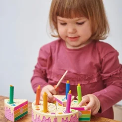 Sale Gâteau d'anniversaire arc-en-ciel à découper Dînette Et Aliments Factices