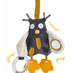 Hibou d'activités à suspendre Les Moustaches Peluche D'Activités