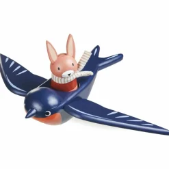 Tender Leaf Hirondelle et son ami lapin en bois