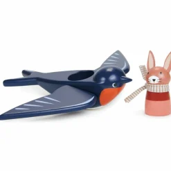 Tender Leaf Hirondelle et son ami lapin en bois