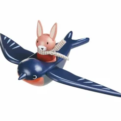 Tender Leaf Hirondelle et son ami lapin en bois