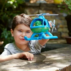 Outlet Hélicoptère bleu et vert Petites Voitures, Véhicules Et Circuits