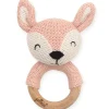 Jollein Hochet anneau de dentition biche en tricot rose pâle