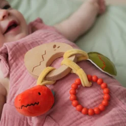 Hochet en bois Les Amis Dinos Hochet