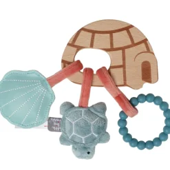 Little Big Friends Hochet en bois Océan