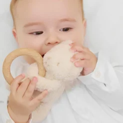 Tartine et Chocolat Hochet peluche Gaston l'ourson