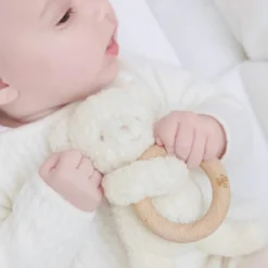 Tartine et Chocolat Hochet peluche Gaston l'ourson