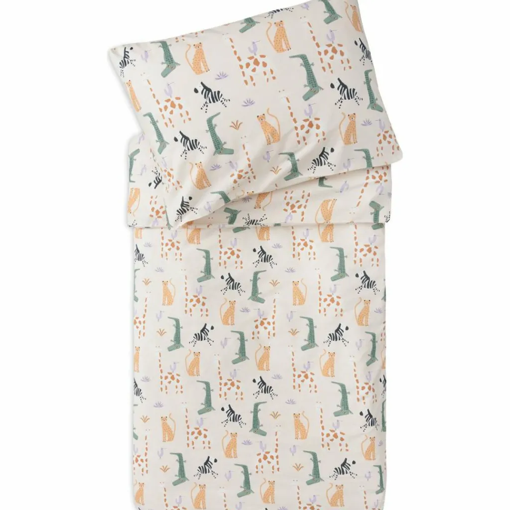 New Housse de couette + taie d'oreiller Jungle Jambo (100 x 140 cm) Parure De Lit Bébé