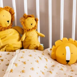 New Housse de couette + taie d'oreiller Lively Lion (100 x 140 cm) Parure De Lit Bébé