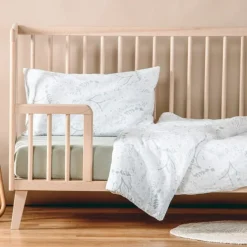 Kadolis Housse de couette en coton bio Yukari Tilleul (100 x 140 cm)