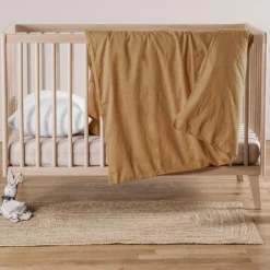 Kadolis Housse de couette satin de coton bio Ambre (100 x 140 cm)