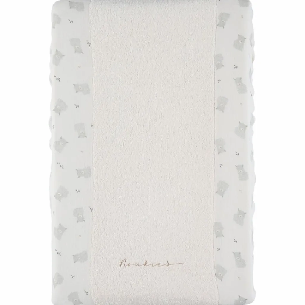 Noukie's Housse de matelas à langer en éponge écrue