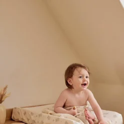 Noukie's Housse de matelas à langer en éponge écrue