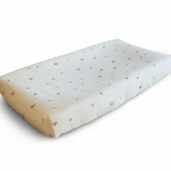 Mushie Housse de matelas à langer en coton bio Rainbows (72 x 48 cm)