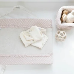 Baby's Only Housse de matelas à langer Happiness Vieux rose-Ecru (45 x 70 cm)