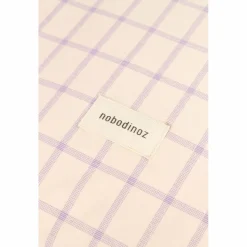 Nobodinoz Housse de matelas à langer Stories Édition limitée Powder mauve grid