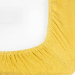 Trois Kilos Sept Housse de matelas à langer en éponge Moutarde (70 x 50 cm)
