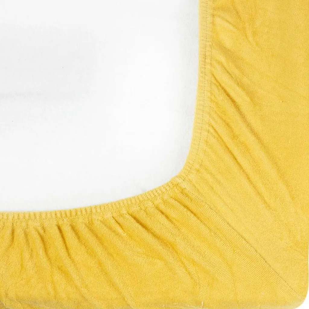 Trois Kilos Sept Housse de matelas à langer en éponge Moutarde (70 x 50 cm)