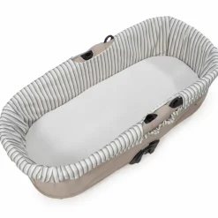 Walking Mum Housse de nacelle avec élastiques + Drap-housse pour nacelle Botton Rayures