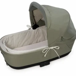 Walking Mum Housse de nacelle avec tiges + Drap-housse pour nacelle Botton Rayures