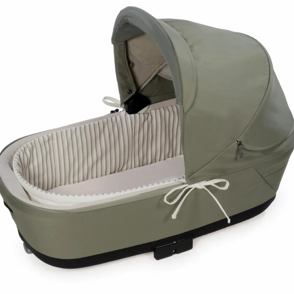 Walking Mum Housse de nacelle avec tiges + Drap-housse pour nacelle Botton Rayures