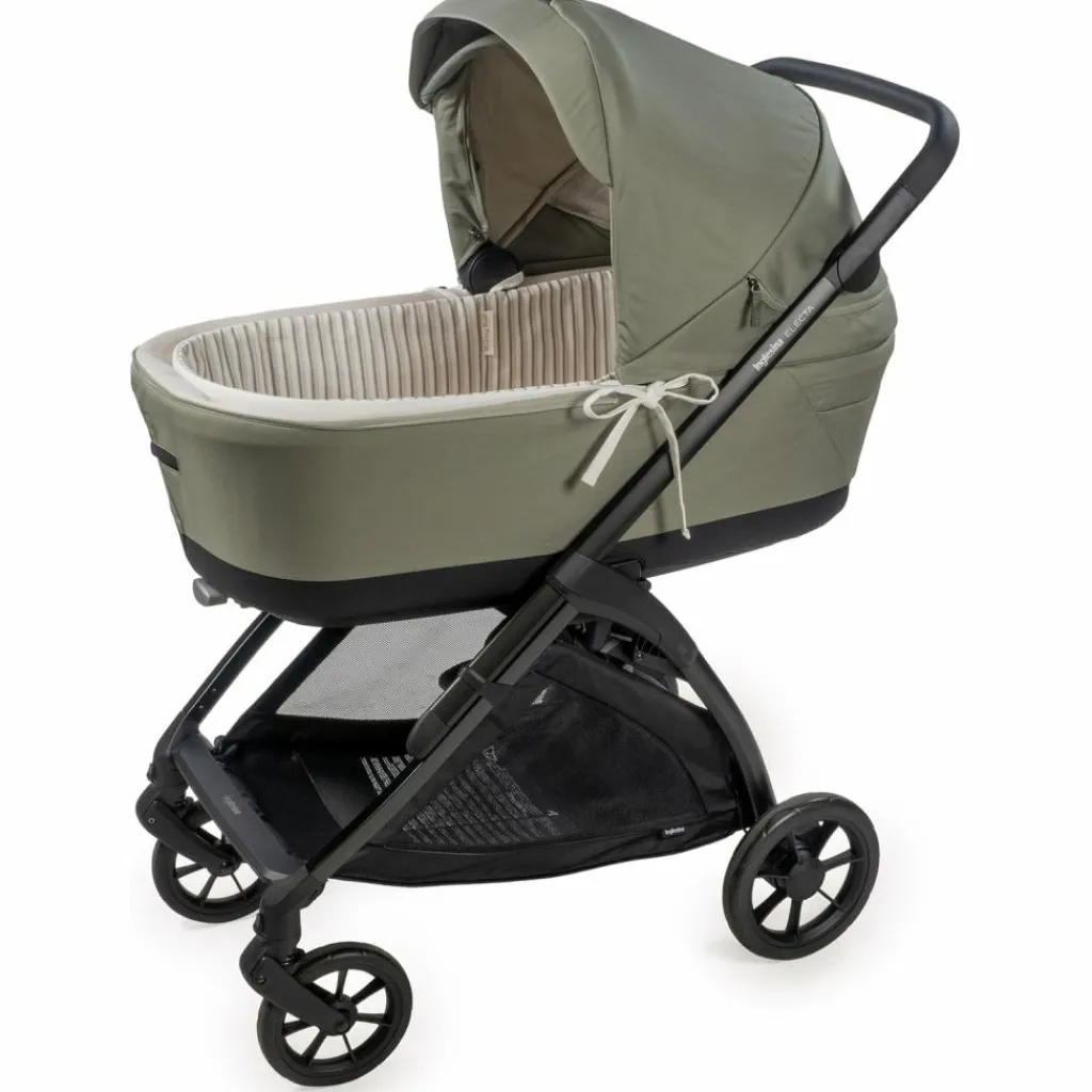 Walking Mum Housse de nacelle avec tiges + Drap-housse pour nacelle Botton Rayures