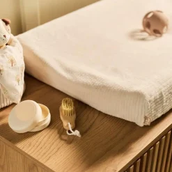 Jollein Housse matelas à langer Cloudy Rib Oatmeal (50 x 70 cm)