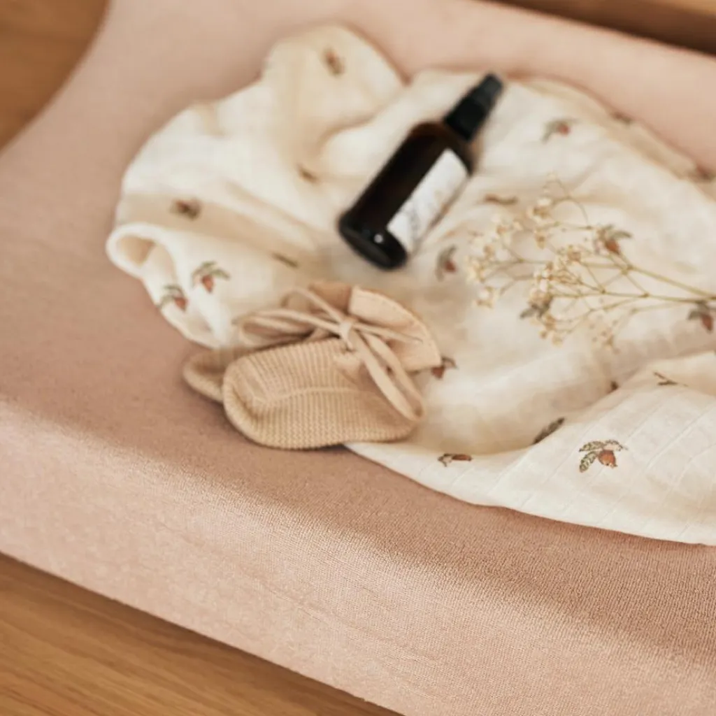 Jollein Housse matelas à langer en éponge Wild Rose (50 x 70 cm)