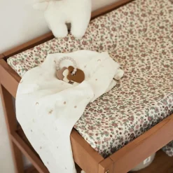 Best Housse matelas à langer en jersey Retro Flowers (50 x 70 cm) Housse De Matelas À Langer