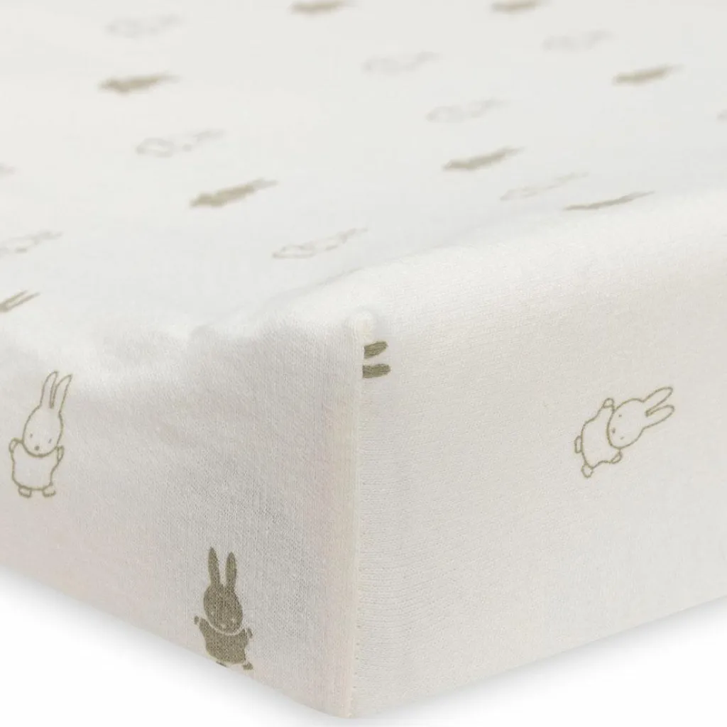 Jollein Housse matelas à langer en jersey Happy Miffy Olive Green (50 x 70 cm)