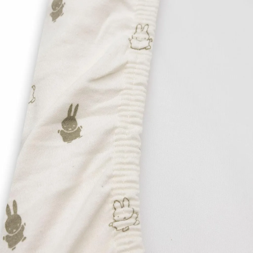 Jollein Housse matelas à langer en jersey Happy Miffy Olive Green (50 x 70 cm)