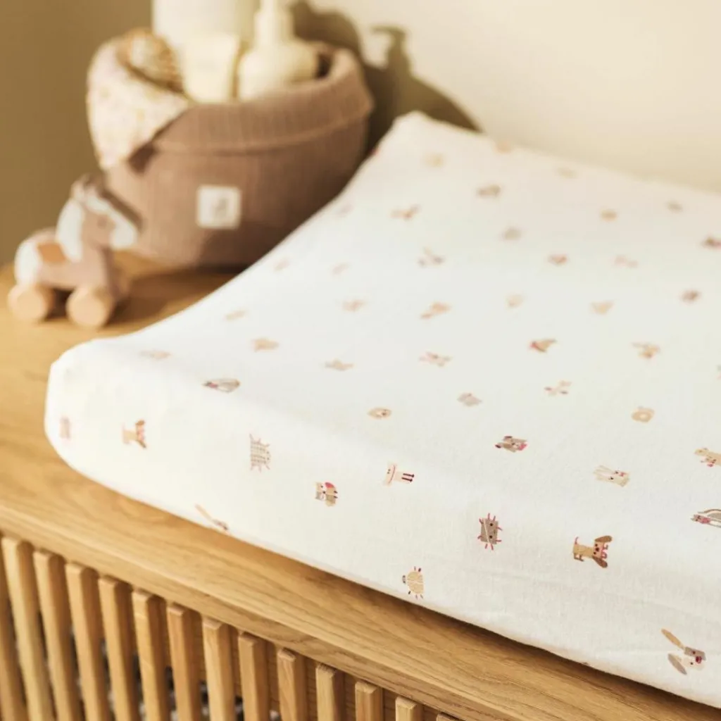 Jollein Housse matelas à langer en jersey Animal Friends (50 x 70 cm)