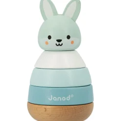 Janod Jeu à empiler en bois Lapin WWF