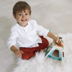 Hot Jeu d'activités en bois Dino volcan Jouet D'Activités