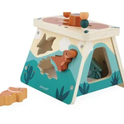 Hot Jeu d'activités en bois Dino volcan Jouet D'Activités