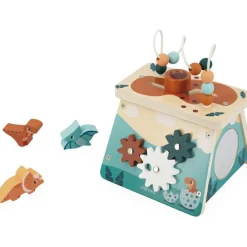 Hot Jeu d'activités en bois Dino volcan Jouet D'Activités