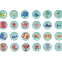 Janod Jeu de bain Memo mes bébés animaux (24 pièces)
