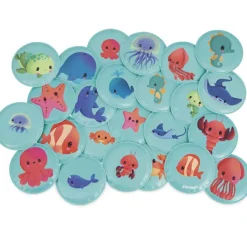 Janod Jeu de bain Memo mes bébés animaux (24 pièces)