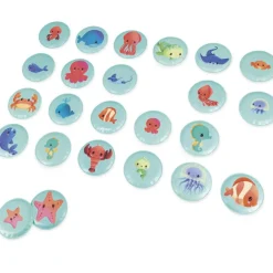 Janod Jeu de bain Memo mes bébés animaux (24 pièces)