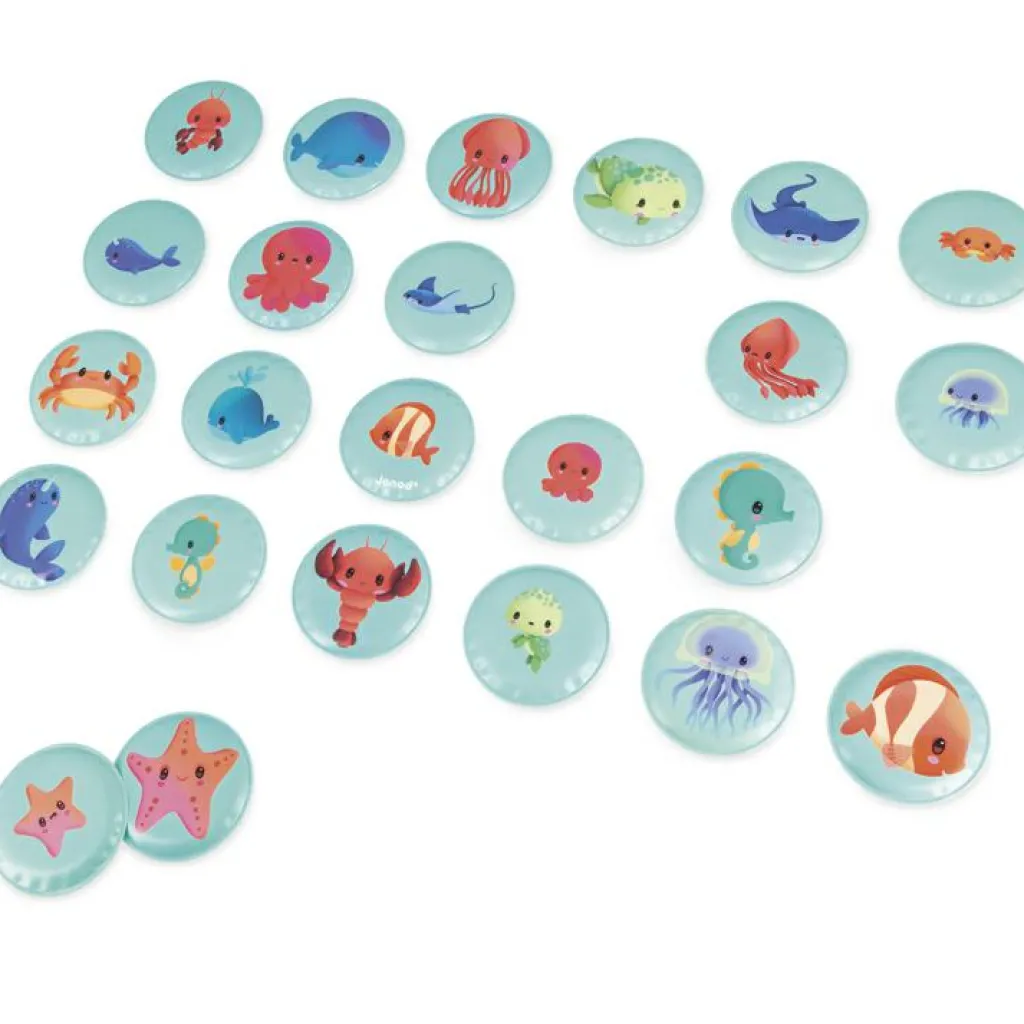 Janod Jeu de bain Memo mes bébés animaux (24 pièces)