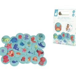 Janod Jeu de bain Memo mes bébés animaux (24 pièces)