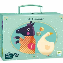 Djeco Jeu de l'Oie et de Petits Chevaux Ludo et compagnie Junior