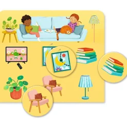 Djeco Jeu de loto Dans la Maison (16 pièces)